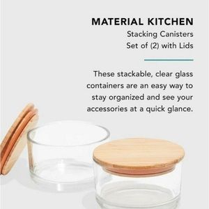 Material stacking kitchen canisters